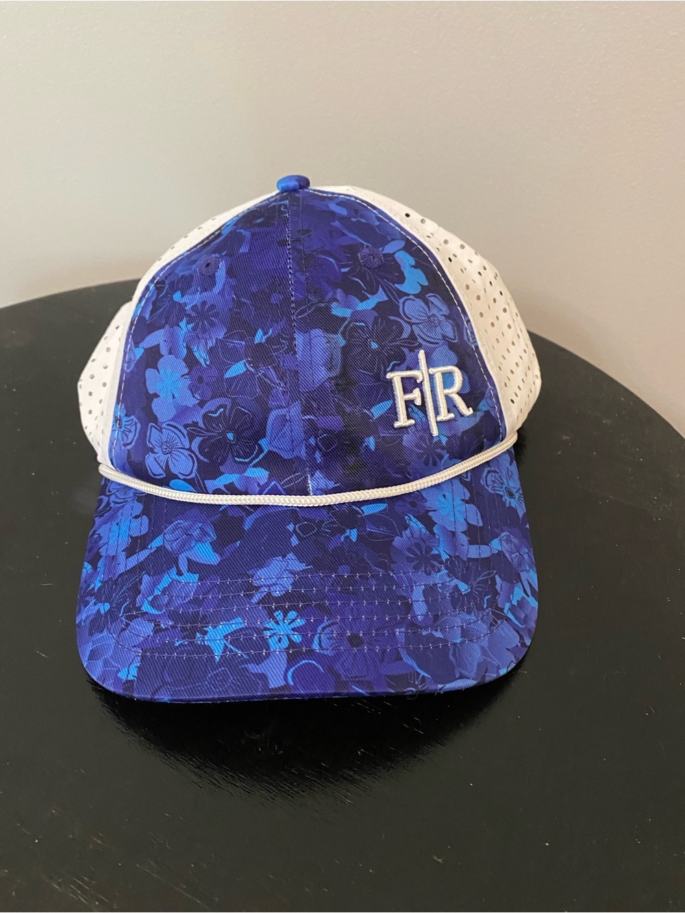 Felix Rex Blue Floral Performance Golf Hat Rope Cap Adjustable Ventilated